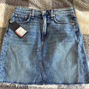 Rag & Bone short denim blue skirt NWT 26